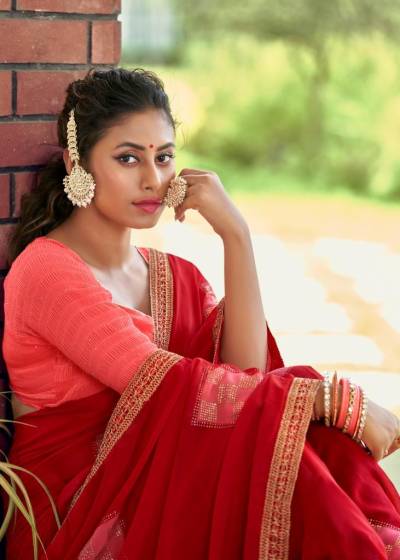 Suhani By Kashvi Stylish Attractive Georgette Saree Collection